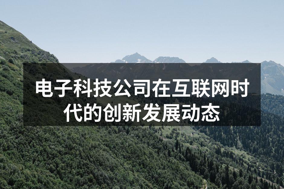 电子科技公司在互联网时代的创新发展动态